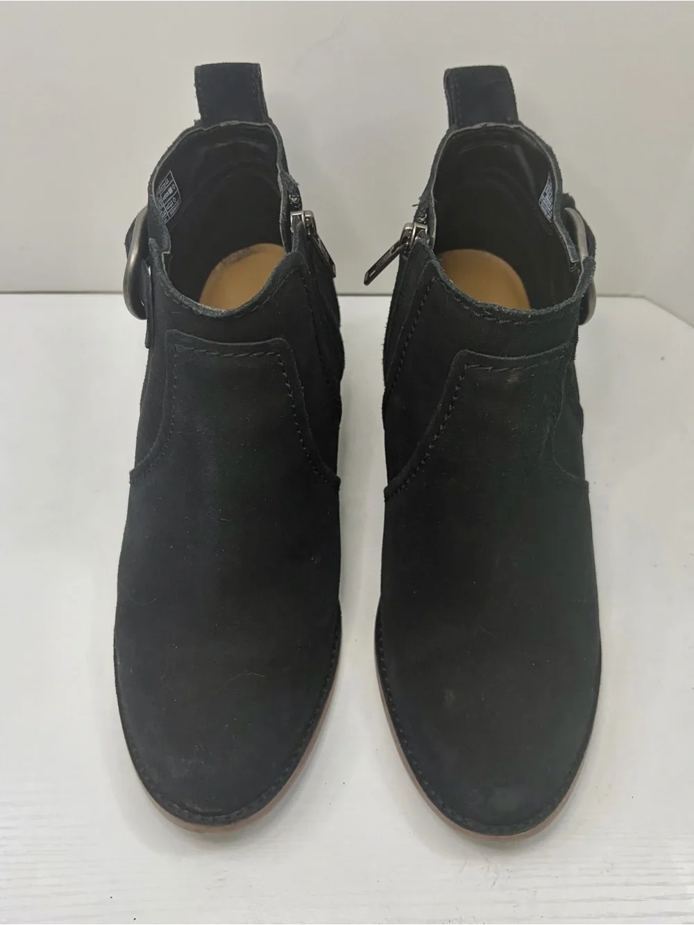 UGG Leahy Suede Ankle Boot Black Buckle Accent Size 8 1/2